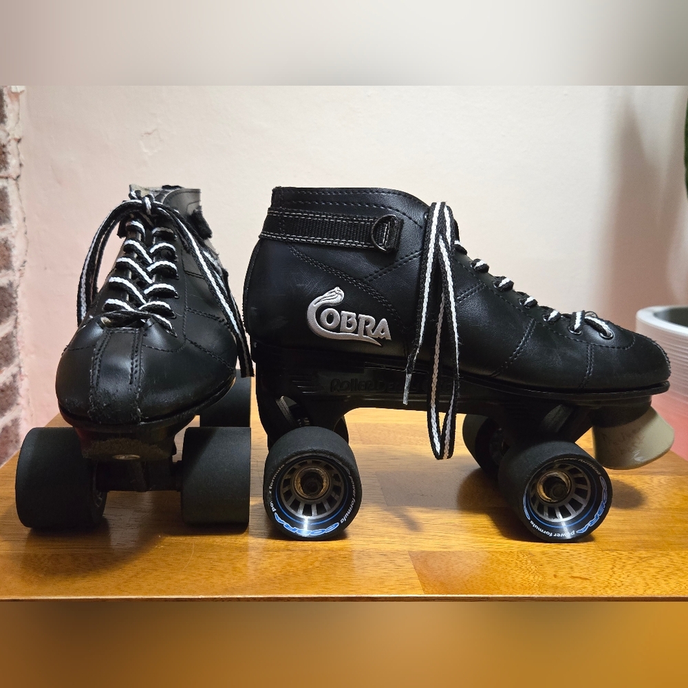 Cobra Roller Derby speed skates Black Men's size 8 Power Formula Wheels
